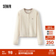 森馬（Semir）針織開(kāi)衫女短款假兩件圓領(lǐng)顯瘦2025冬新款刺繡含羊毛毛衫氣質(zhì) 白咖色調00315 M