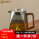金鑲玉 玻璃公道杯 高硼硅帶不銹鋼茶濾電陶爐可用木把功夫茶具配件 山嵐木把玻璃公道杯