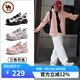 駱駝牌 女鞋老爹鞋厚底運動休閑戶外透氣鞋子女 P25S255001 米/灰 34 