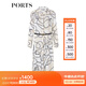PORTS寶姿春夏新品女裝長(zhǎng)袖長(zhǎng)連衣裙LM8D192MPT018 米白色印花 L (8)