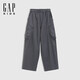 GAP男童2025春季新款多口袋工裝長(cháng)褲寬松百搭兒童裝休閑褲675278