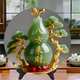 八方來(lái)財財好玉石裝飾畫(huà)擺件家用客廳辦公室玄關(guān)居家桌面擺臺g 【大號】八方來(lái)財擺件（送底座支架）