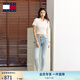 TOMMY JEANS25新款春夏女裝復古淺藍色水洗高腰緊身微彈顯瘦牛仔褲20025 牛仔藍1AB 28