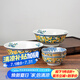 美濃燒 日本進口復古宮廷風碗碟套裝家用陶瓷碗拉面碗日式餐具組合 黃彩花鳥【二人食】