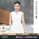 歌力思（ELLASSAY）【博主同款】25夏季新款精致手工釘珠收腰連衣裙女EWE362Y10200 珍珠白 M