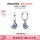 潘多拉（PANDORA）藍色蝴蝶環(huán)形耳環(huán)琺瑯工藝春季浪漫時(shí)尚個(gè)性生日禮物送女友 藍色蝴蝶環(huán)形耳環(huán) 均碼