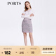 PORTS寶姿商場(chǎng)同款女裝半裙春夏時(shí)尚通勤修身半身裙SM8K219MZX007 霧渺粉混色 M