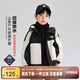 左西男童外套兒童沖鋒連帽上衣2025秋季防風防水男孩衣服 黑色 160
