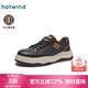 熱風(fēng)（Hotwind）商場同款復(fù)古休閑運動鞋戶外通勤男鞋厚底增高休閑鞋松緊帶 01黑色 42 260mm