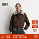 森馬（Semir）外套女冬季夾棉仿羊羔毛翻領(lǐng)oversize磨毛2025巴恩風(fēng)109725108014