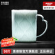 景德鎮(zhèn)官方創(chuàng)意陶瓷馬克杯影青雕刻水杯高溫白瓷家用咖啡杯七夕禮物送禮 影青雕刻美式咖啡杯