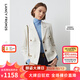 朗姿法式工裝風(fēng)口袋復古小香風(fēng)夾克短外套長(cháng)袖上衣春季新款 米白色2 M