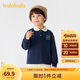 巴拉巴拉童裝男童長(zhǎng)袖T恤校園風(fēng)撞色POLO衫秋冬2024小童內(nèi)搭208424100101