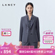 朗姿/LANCY春季新款職業(yè)長袖西裝外套女式小西服羊毛氣質(zhì) 月夜深藍色 M