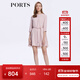PORTS寶姿商場(chǎng)同款女裝春夏刺繡百褶網(wǎng)紗拼接A字連衣裙SM8D027NWB011 霧渺粉 M (6)