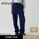 moussy 新品運動休閑風(fēng)純色衛(wèi)褲休閑褲女028GAZ80-5050 140海軍藍 均碼 00020/F