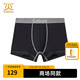 卡賓男士平角內(nèi)褲24新款四角褲舒適透氣商場同款2244630001 煙灰色 1條 XL