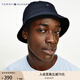 TOMMY HILFIGER男裝純棉潮流休閑簡約百搭小繡標(biāo)遮陽盆帽漁夫帽AM0AM07344 藏青色DW5 均碼 （頭圍58cm）