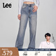 Lee【張凌赫代言】商場(chǎng)同款428懶懶褲舒適高腰直腳女牛仔褲潮流 淺藍(lán)色 28