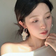 梵昇昱耳環(huán)女度假風(fēng)法式復古仿珍珠花瓣流蘇耳釘輕奢高級感長(cháng)款夸張耳飾 珍珠花瓣流蘇耳環(huán)【一對】