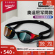 速比濤（Speedo）【潘展樂(lè )同款】鯊魚(yú)皮系列純視競速防霧鍍膜泳鏡游泳裝備 賽博紅