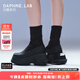 DAPHNE LAB短靴【吳海媛萬(wàn)妮達同款】方糖厚底襪靴女 復古時(shí)尚切爾西彈力靴 經(jīng)典黑【博主同款】 9.5cm 37