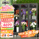 頂邦（DINGBANG) 鮮花保鮮柜 花店商用大容量風(fēng)冷鮮花保鮮冰箱冰柜冷柜冷藏柜水果飲料鮮花展示柜 【玻璃加熱除霧款】儲存式平層款三門黑色(免倒水)