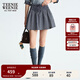 Teenie Weenie小熊女裝半身裙2025秋季新款甜美俏皮約克褶格子短裙 藏青色 M