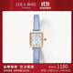LOLA ROSE羅拉玫瑰Cube系列小棕表女士手表女生日禮物節日禮物送女友 LR2232-藍貝小方表