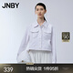 江南布衣（JNBY）春夾克挺括通勤寬松翻領(lǐng)衣服簡(jiǎn)約短款外套5N2614380 140/雪白 S