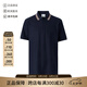 博柏利（BURBERRY）男款棉質商務休閑短袖POLO衫男裝七夕禮物男 8056222 煤藍色專屬標識刺繡 XL