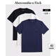 ABERCROMBIE & FITCH男裝25秋季新款3件組合裝經(jīng)典小麋鹿重磅圓領(lǐng)短袖T恤KI124-5044 海軍藍(lán)多色 M (180/100A)