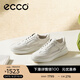 愛步（ECCO）平底鞋女 倪妮同款牛皮板鞋系帶休閑運動鞋 街頭272803 白色/灰白色27280356946 37