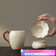 唐豐汝窯茶漏分茶器公道杯組茶濾過濾器茶具配件 素語茶漏+素語公道杯