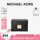 MICHAEL KORS七夕禮物送女友輕奢MK女包ROSE皮質鏈條單肩斜挎信封包 中號 黑色