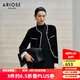 艾諾絲雅詩(shī)【商場(chǎng)同款】春秋新品氣質(zhì)簡(jiǎn)約小香風(fēng)絲絨通勤短外套30821040 黑色 M