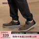 斯凱奇（Skechers）七夕禮物男鞋夏季一腳蹬帆布鞋商務通勤休閑軟底板鞋66387