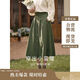 茵曼秋女裝文藝復(fù)古通勤中長款學(xué)院風(fēng)純棉半身裙女傘裙子 卡其色1 M