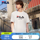 FILA 斐樂官方男女同款針織T恤2025年夏季純棉寬松休閑情侶短袖t恤