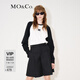 MO&Co.MC刺繡棉質(zhì)寬松T恤美式復(fù)古打底衫情侶裝t恤純棉T恤摩安珂 本白色-第2批 S 160