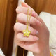 金色五角星吊墜古法星星項鏈女款精致掛墜鎖骨頸鏈生日禮物送女友 隕石星星項鏈