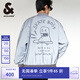 杰克·瓊斯（JACK&JONES）男裝秋季時(shí)尚潮百搭舒適上衣寬松反光棒球領(lǐng)夾克外套男224321045 E39 淺灰色 XL