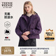 Teenie Weenie小熊女裝外套2025秋季新款加絨保暖休閑戶外連帽夾克 紫色 S