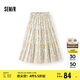 森馬（Semir）半身裙女油畫風碎花蛋糕裙多巴胺2025夏甜美A字長裙10D325120005