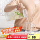 樂扣樂扣（LOCK&LOCK）透明蓋涼水壺 玻璃冷水壺泡茶壺帶把家用大容量耐高溫杯子1.3L
