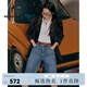 beanpole濱波  春夏新款女士商務休閑優(yōu)雅藍色純棉牛仔短褲 藍色 S 160/66A
