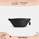 蔻馳（COACH）【七夕禮物】男士經(jīng)典標(biāo)志W(wǎng)ARREN腰包老花商務(wù)質(zhì)感便攜斜挎包黑色 QB/炭黑色/黑色
