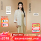 朗姿【蘭亭敘】真絲提花盤扣2025年夏季新款氣質(zhì)新中式白色短外套 米白色 S