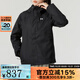 安德瑪（Under Armour）夾克UA 男女情侶防風(fēng)山系戶(hù)外運動(dòng)訓練健身夾克外套 1371593-002 三合一經(jīng)典黑/女款 L