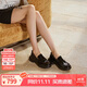 73Hours女鞋默契日常2024秋季新品圓頭純色平底樂(lè )福鞋 黑色 36